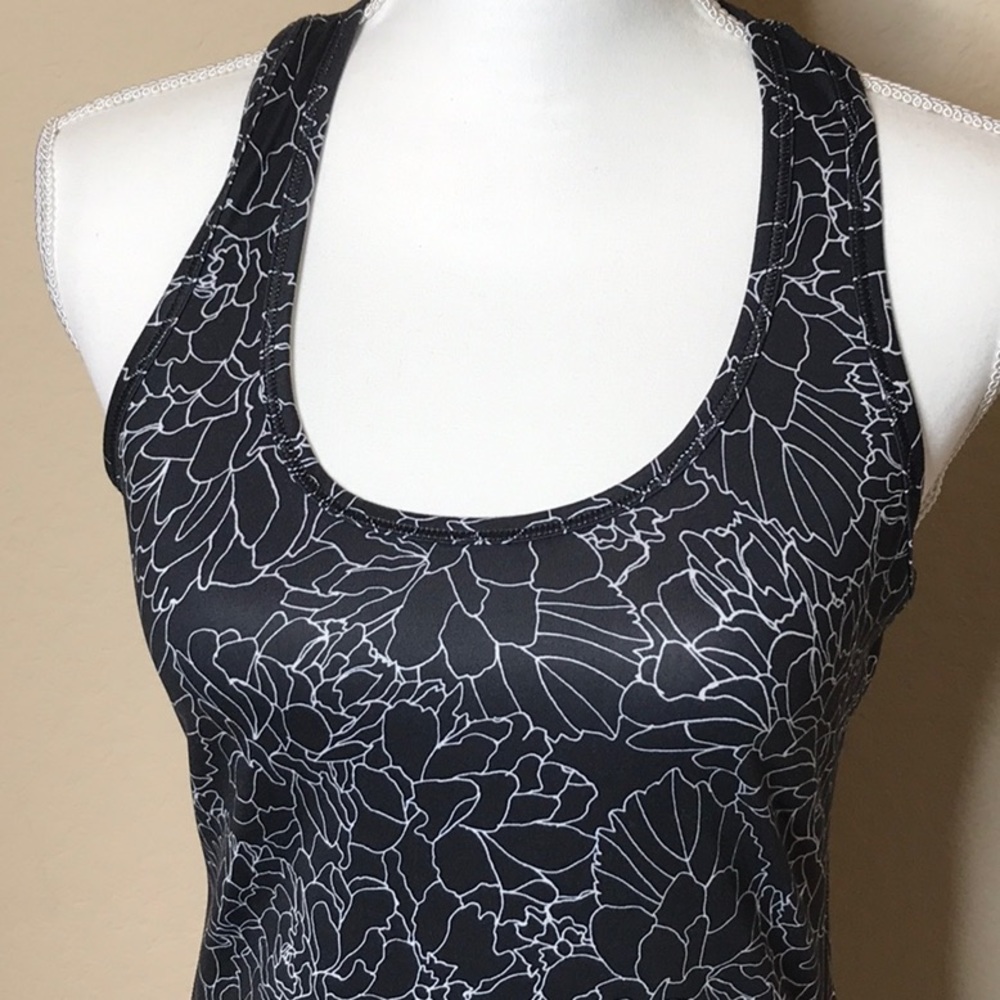 ATHLETA Black Floral Tank - Picture 7 of 9
